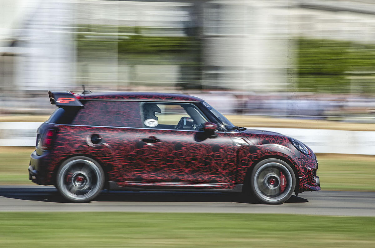 Mini JCW GP at Goodwood 2019 - side