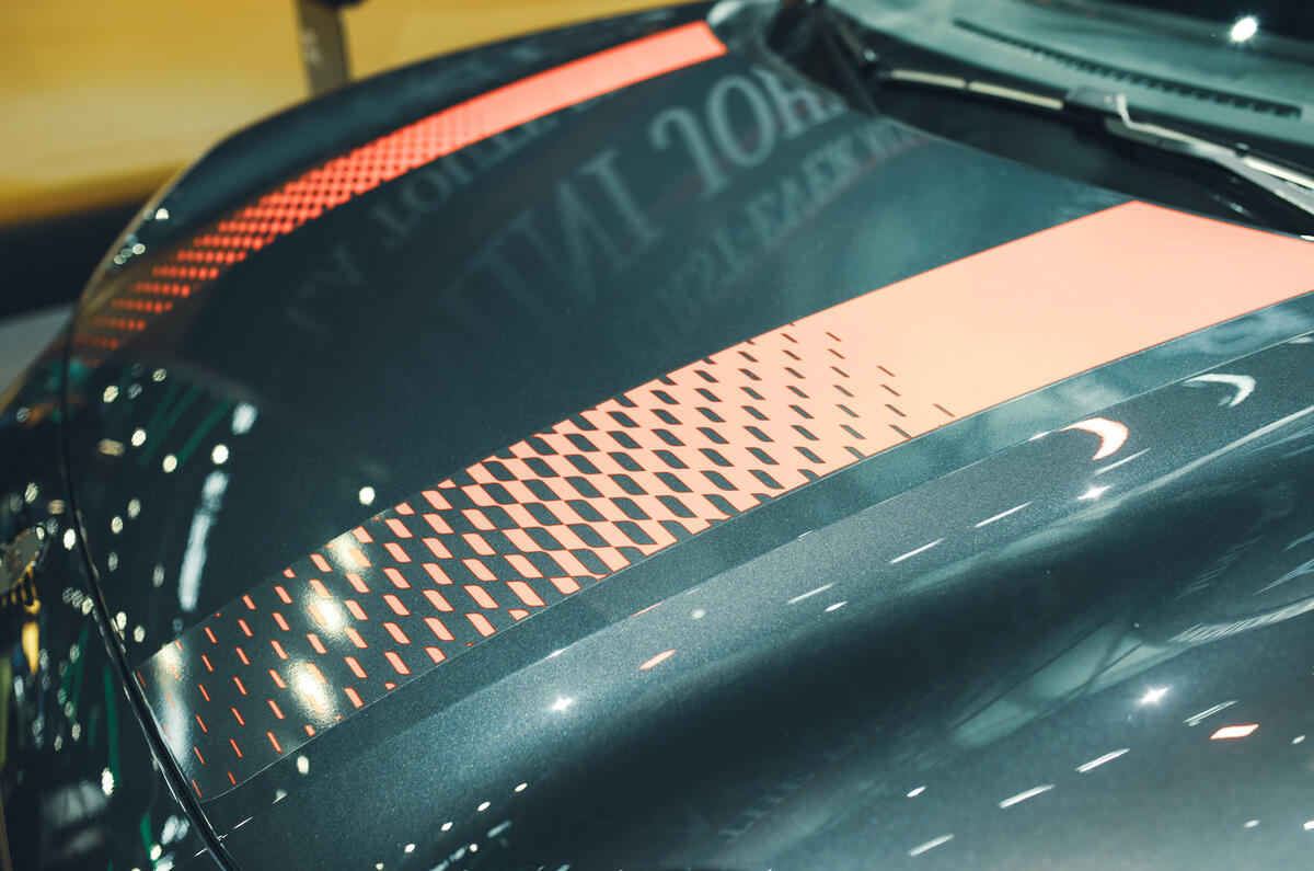 Mini Cooper EV John Cooper Works   racing stripes Mini Cooper EV John Cooper Works   racing stripes