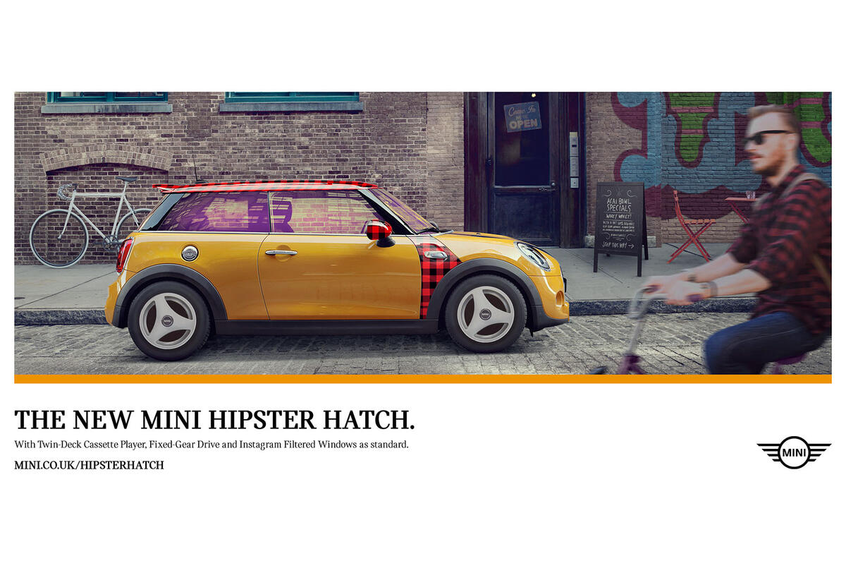 Mini hipster hatch advert 1