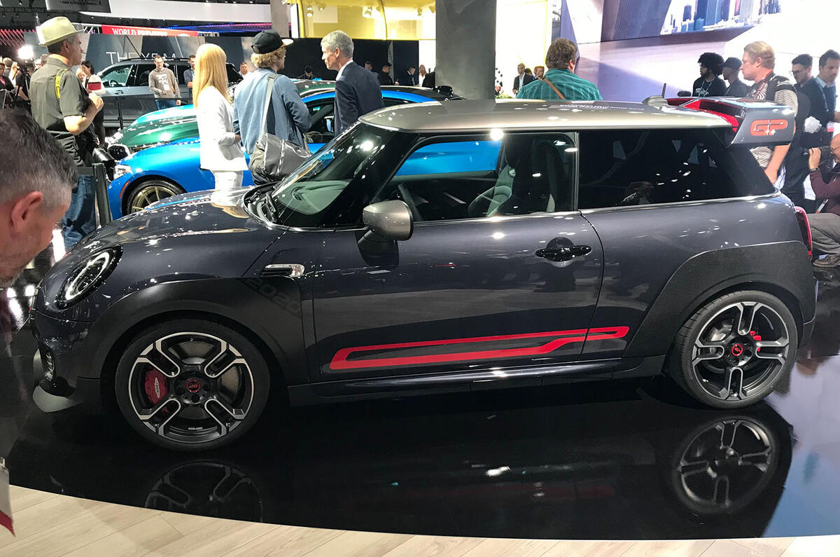 Mini John Cooper Works GP at LA motor show 2019 - side