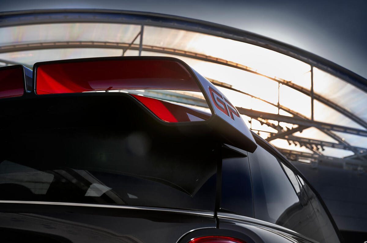 Mini John Cooper Works GP 2020 teaser - roof spoiler