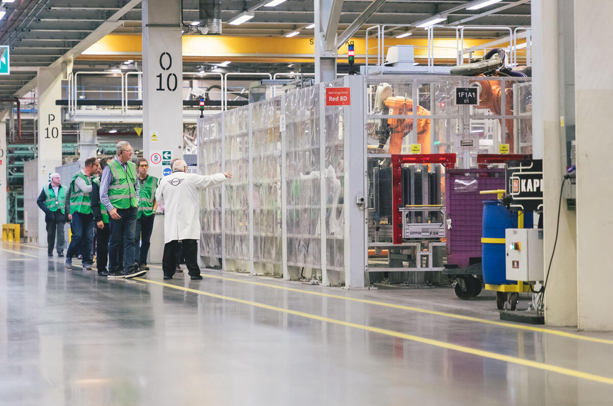 Autocar subscriber event at Mini Oxford plant - inside factory