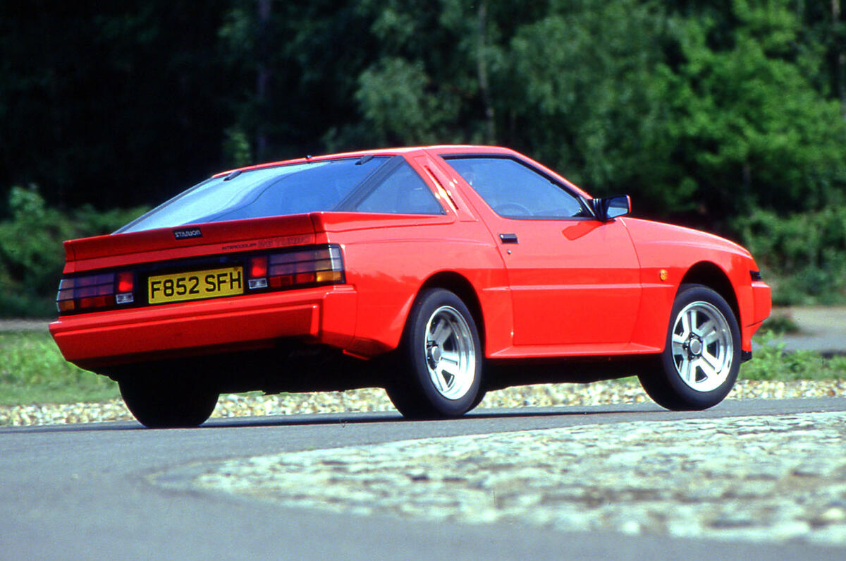 Mitsubishi Starion rear three quarter cornering