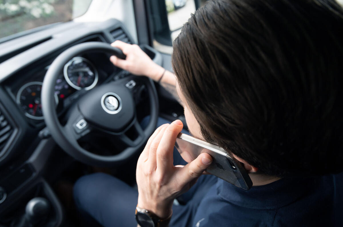 Talking on the phone while driving