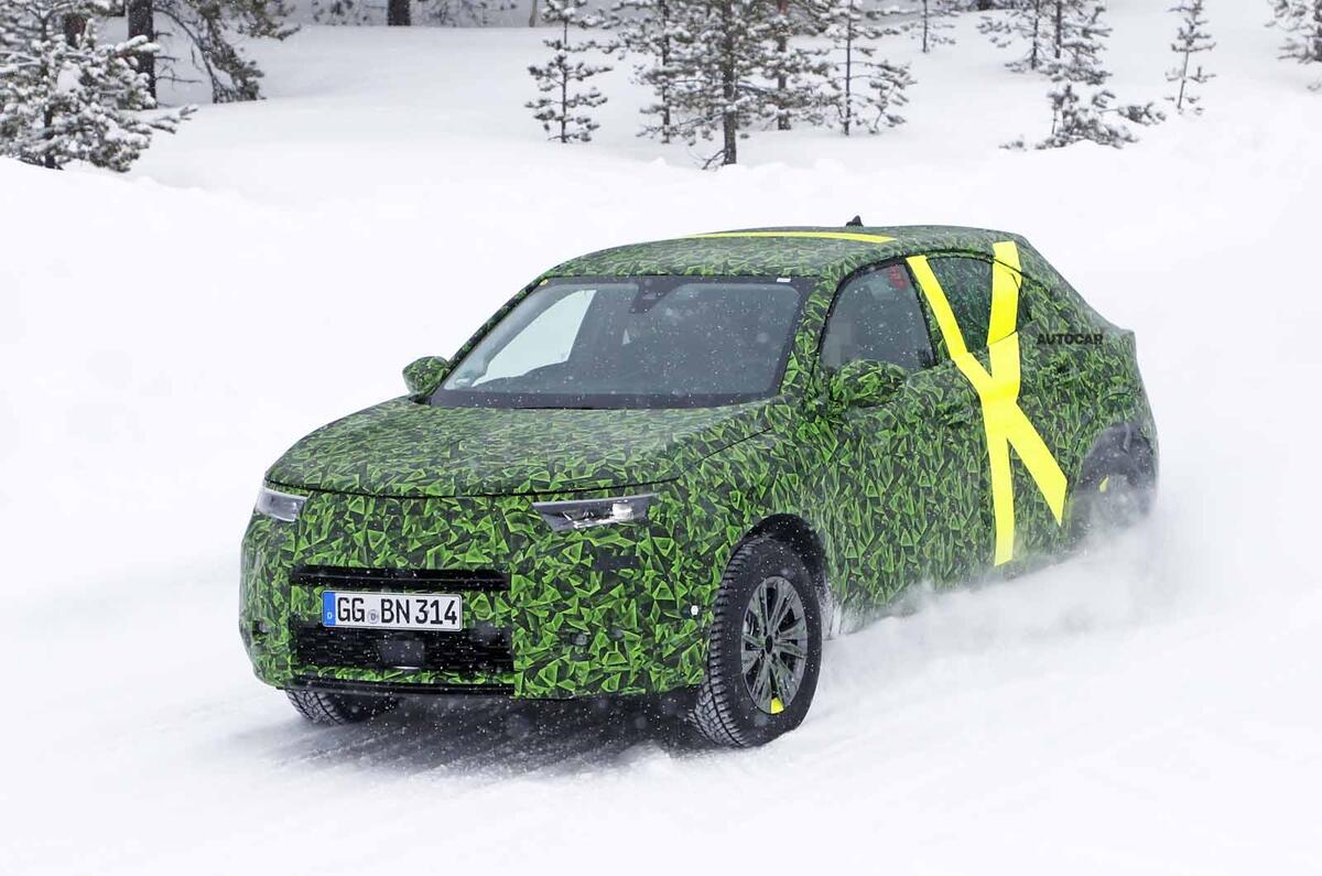 2021 Vauxhall Mokka spyshot front side