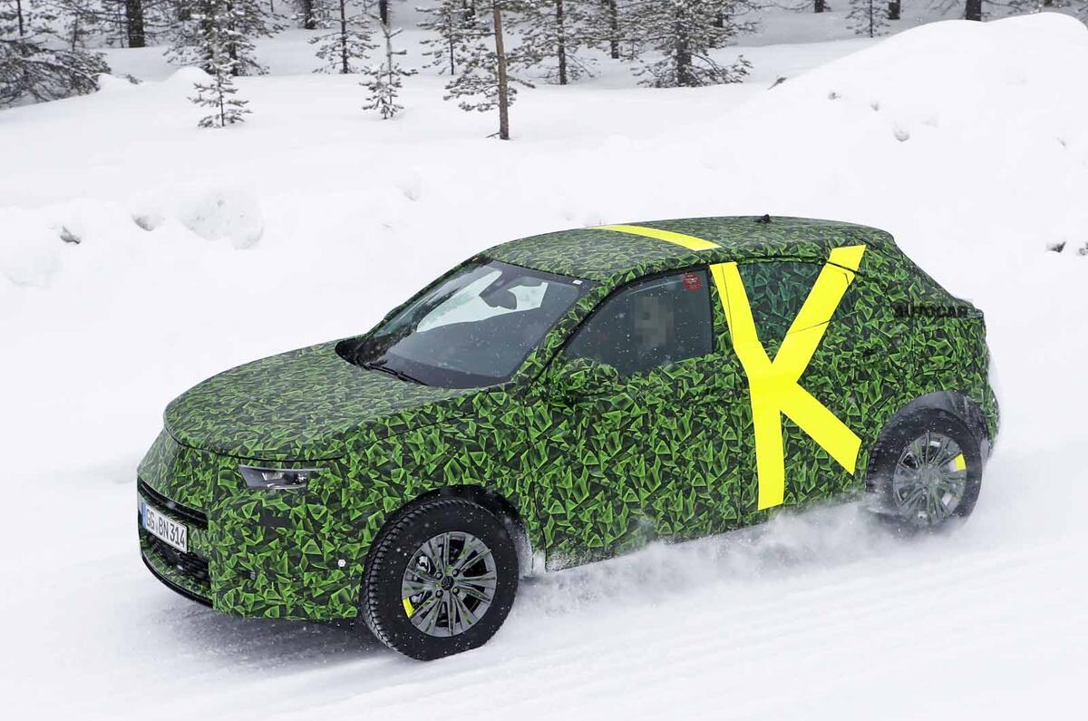 2021 Vauxhall Mokka spyshot side front