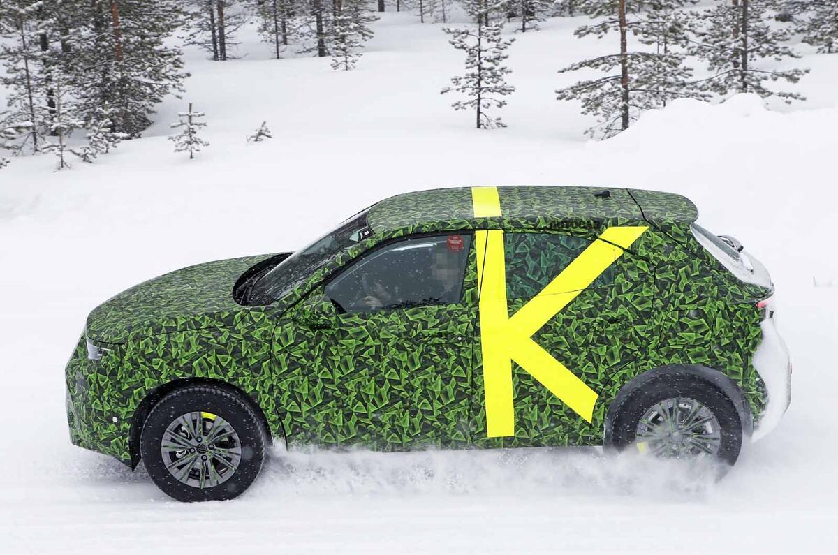 2021 Vauxhall Mokka spyshot side on