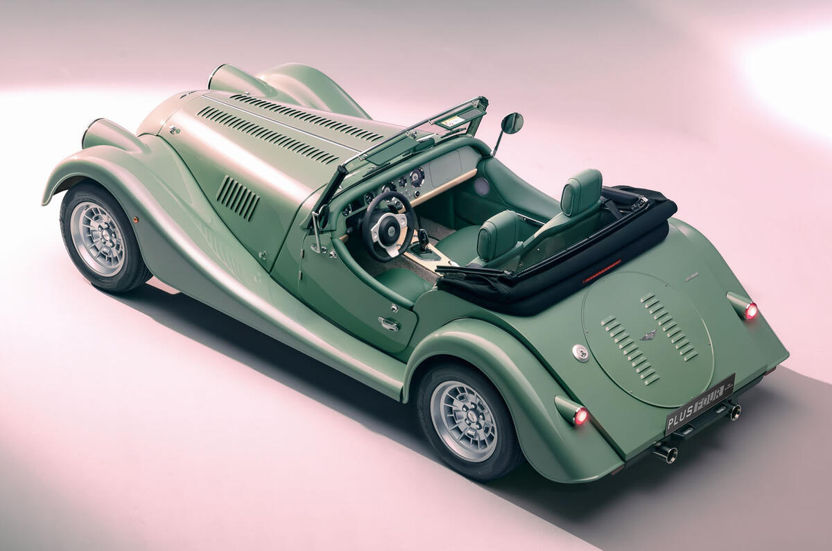 Morgan Plus Four 2024 rear quarter high studio Morgan Plus Four 2024 rear quarter high studio