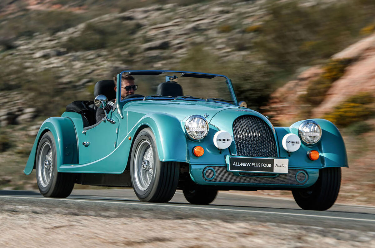 2020 Morgan Plus Four - front 3/4 2020 Morgan Plus Four - front 3/4