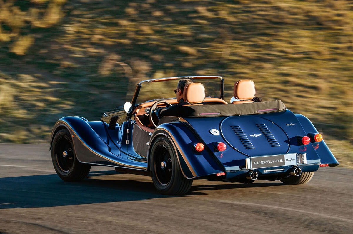 2020 Morgan Plus Four - rear 3/4 2020 Morgan Plus Four - rear 3/4