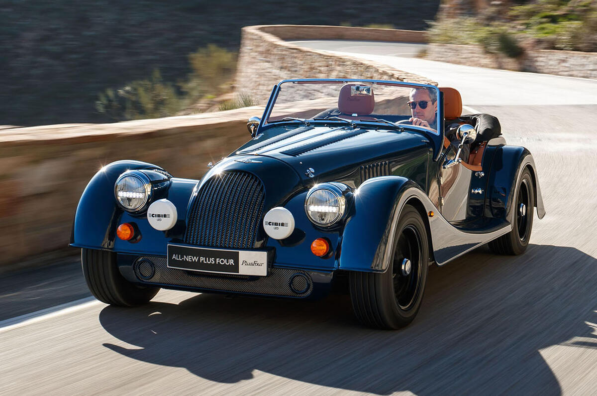 2020 Morgan Plus Four - front 3/4 2020 Morgan Plus Four - front 3/4