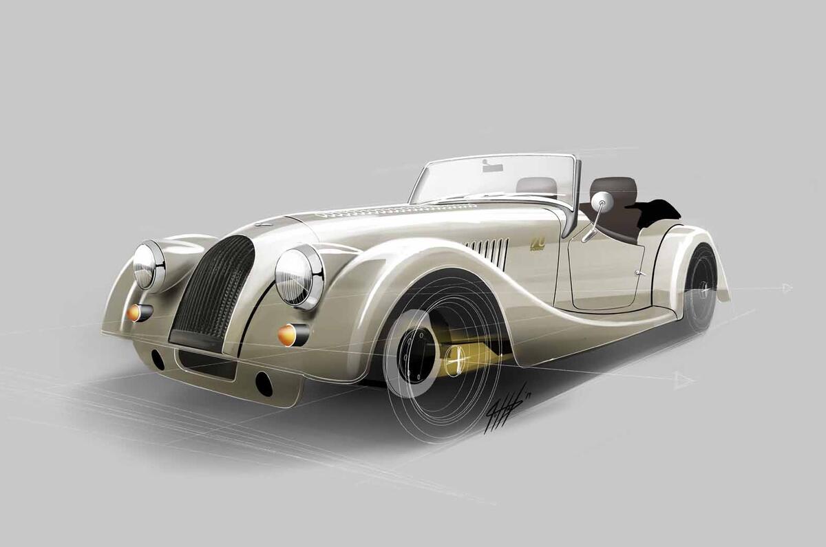 Morgan Plus Four 70th anniversary - sketch