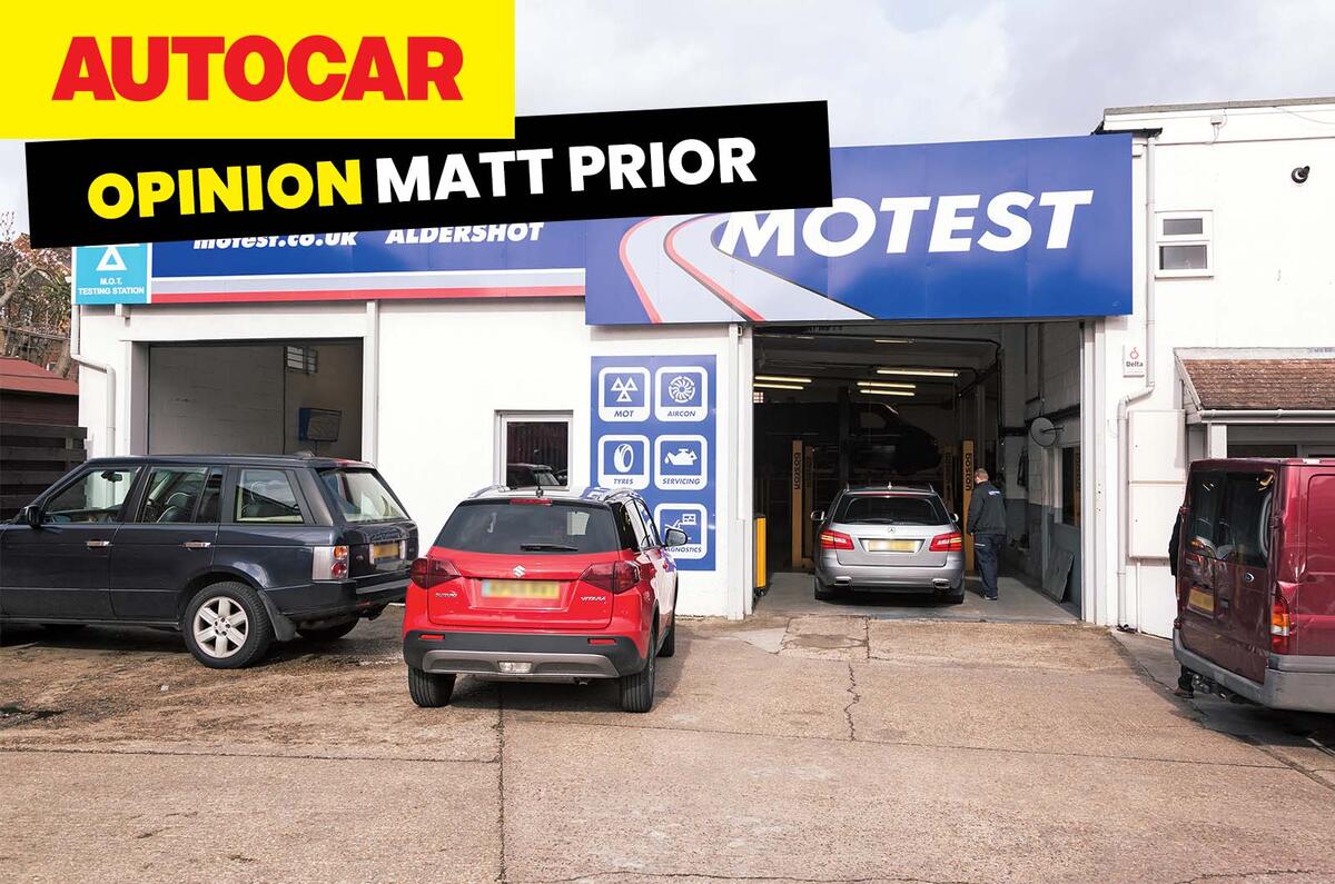 MOT test centre MP column
