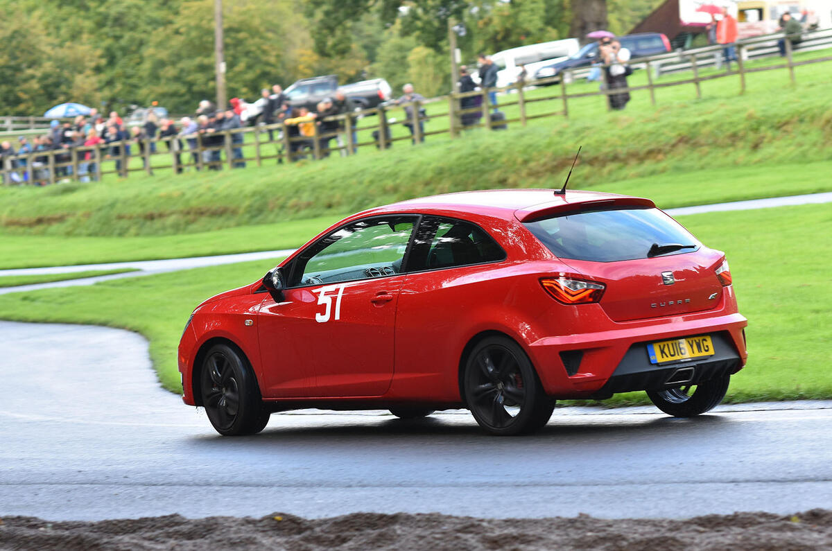 Hillclimbing in a Seat Ibiza Cupra 