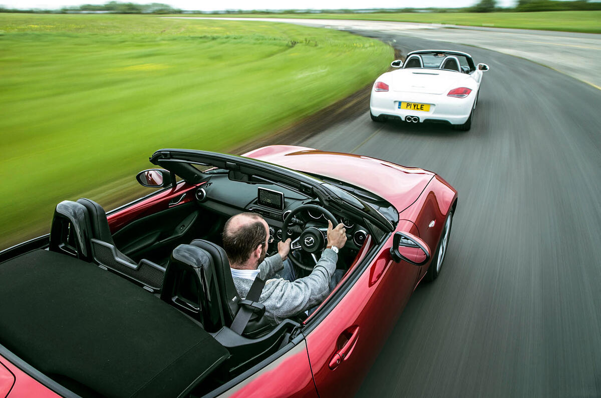 Mazda MX-5 vs Porsche Boxster