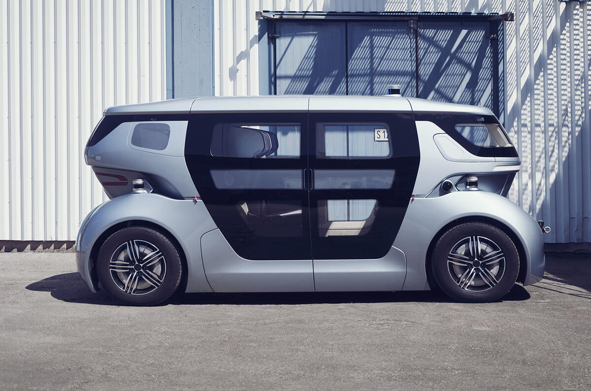 NEVS Sango self-driving shuttle - side