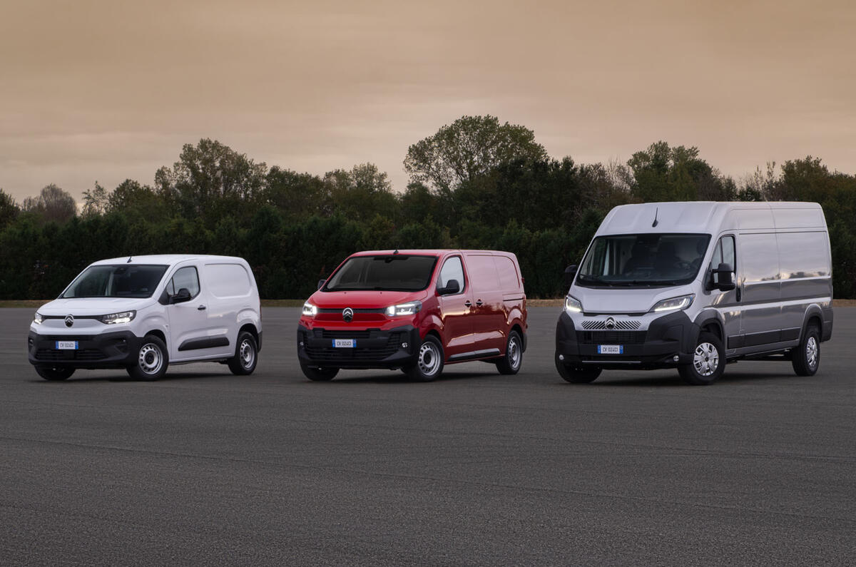 New Citroen vans front New Citroen vans front