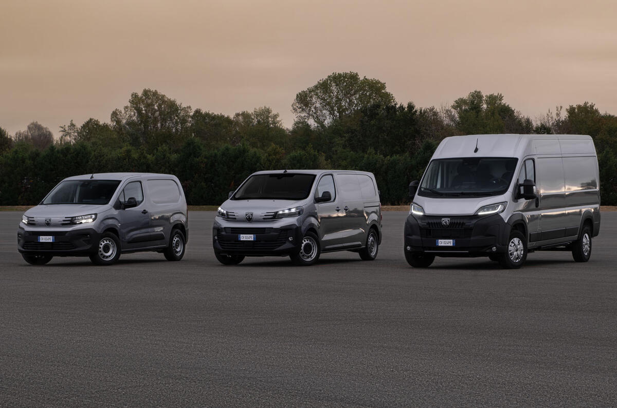 New Peugeot vans front New Peugeot vans front
