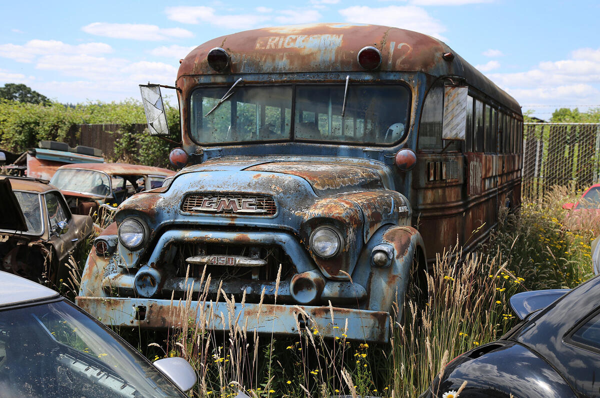 When we visited All American Classics of Vancouver, Washington, a few years ago, the yard had just downsized. 