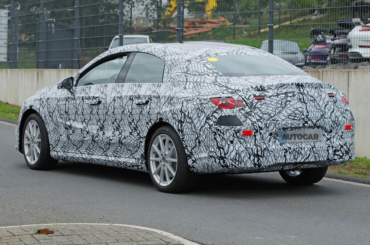 New 2025 Mercedes CLA rear three quarter New 2025 Mercedes CLA rear three quarter