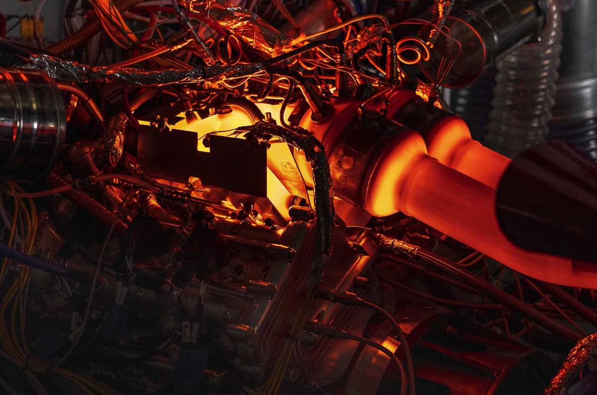 Aston Martin V6 engine heat detail Aston Martin V6 engine heat details