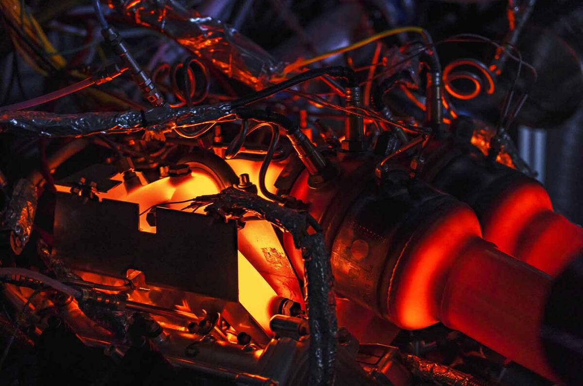 Aston Martin V6 engine  heat detail 1 Aston Martin V6 engine heat detail 1