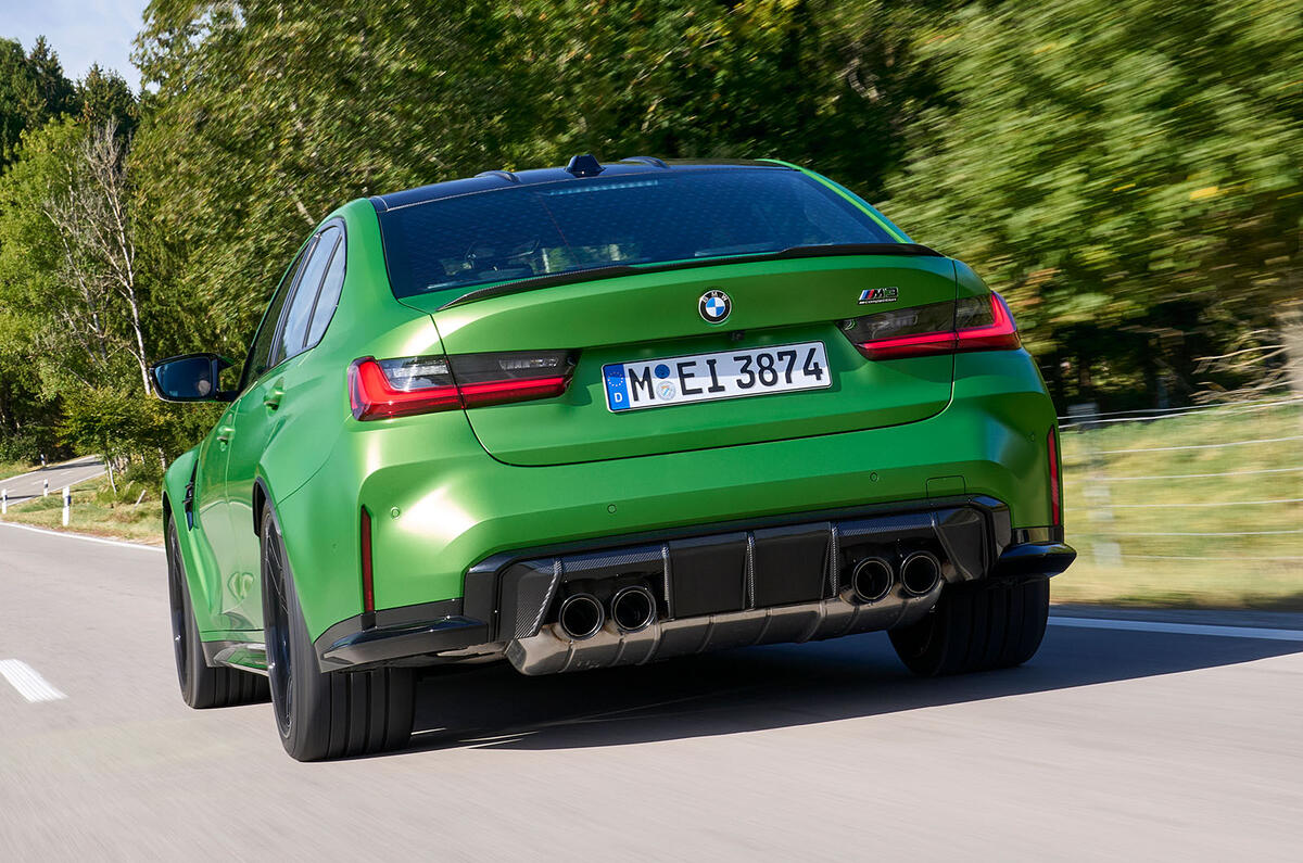 New BMW M3 rear three quarter New BMW M3 rear three quarter