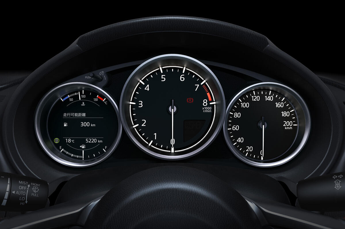 New Mazda MX 5 dials New Mazda MX 5 dials