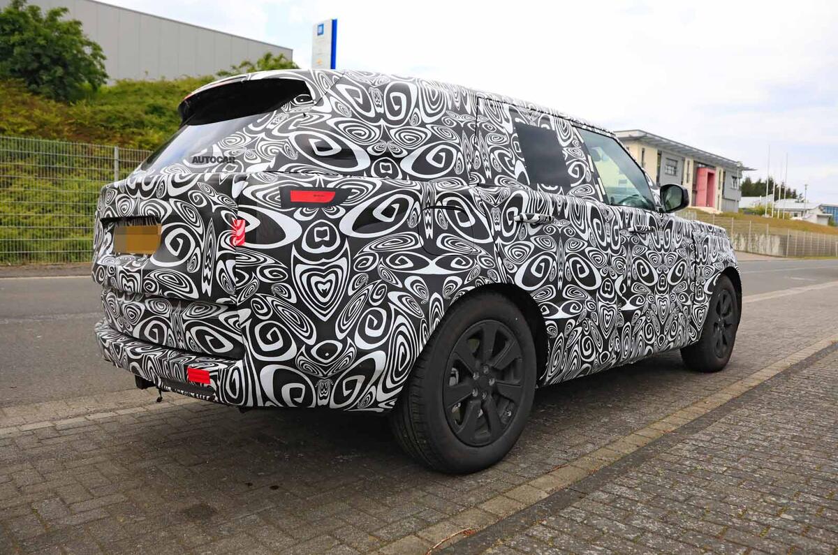 New Range Rover spyshot side rear New Range Rover spyshot side rear
