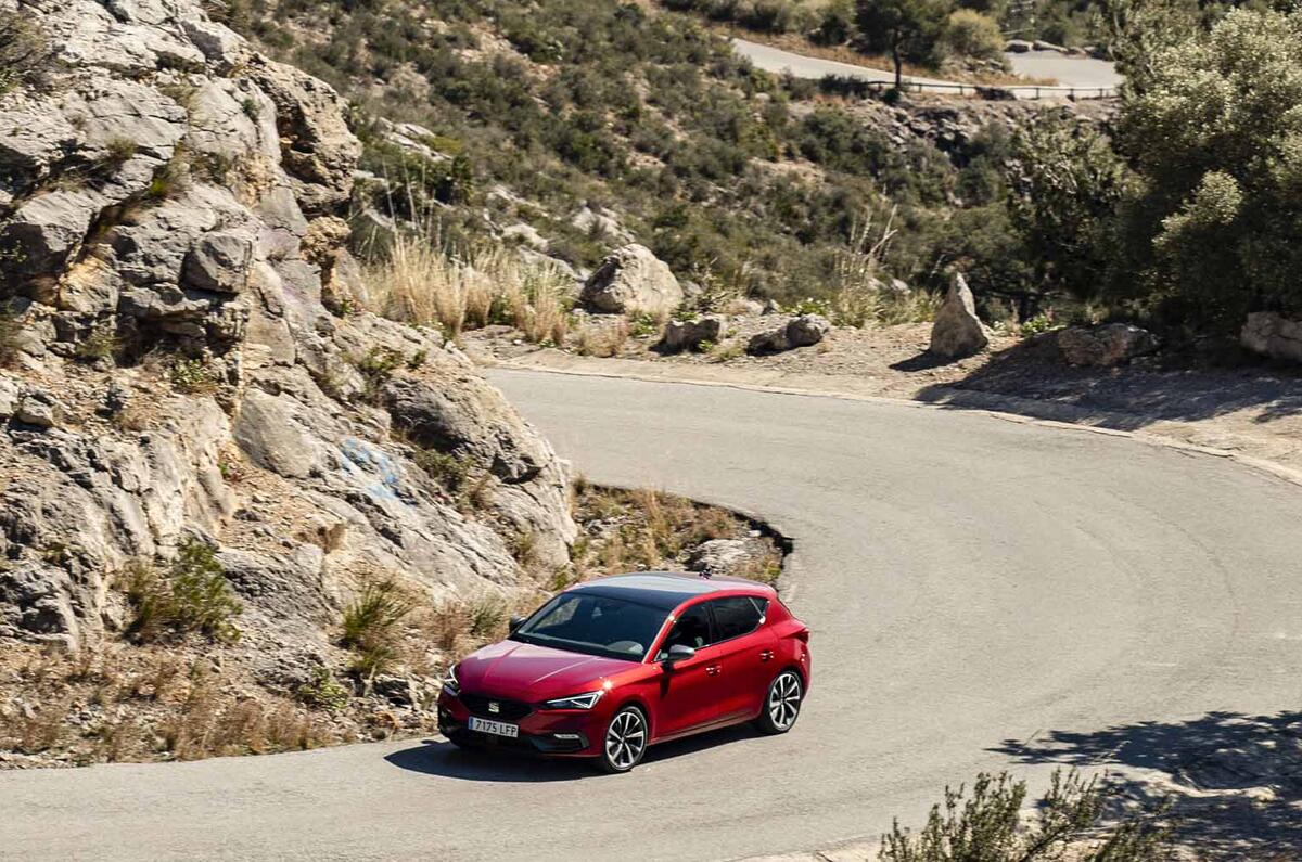 New Seat Leon dynamic shots cornering New Seat Leon dynamic shots cornering