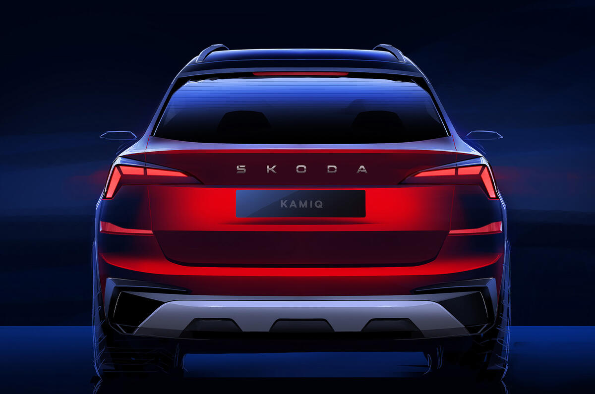 New Skoda Kamiq rear end preview New Skoda Kamiq rear end preview