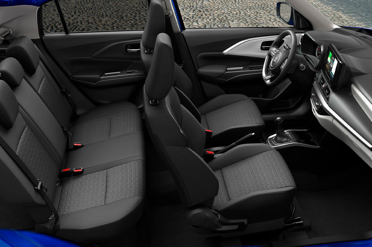 New Suzuki Swift side interior New Suzuki Swift side interior