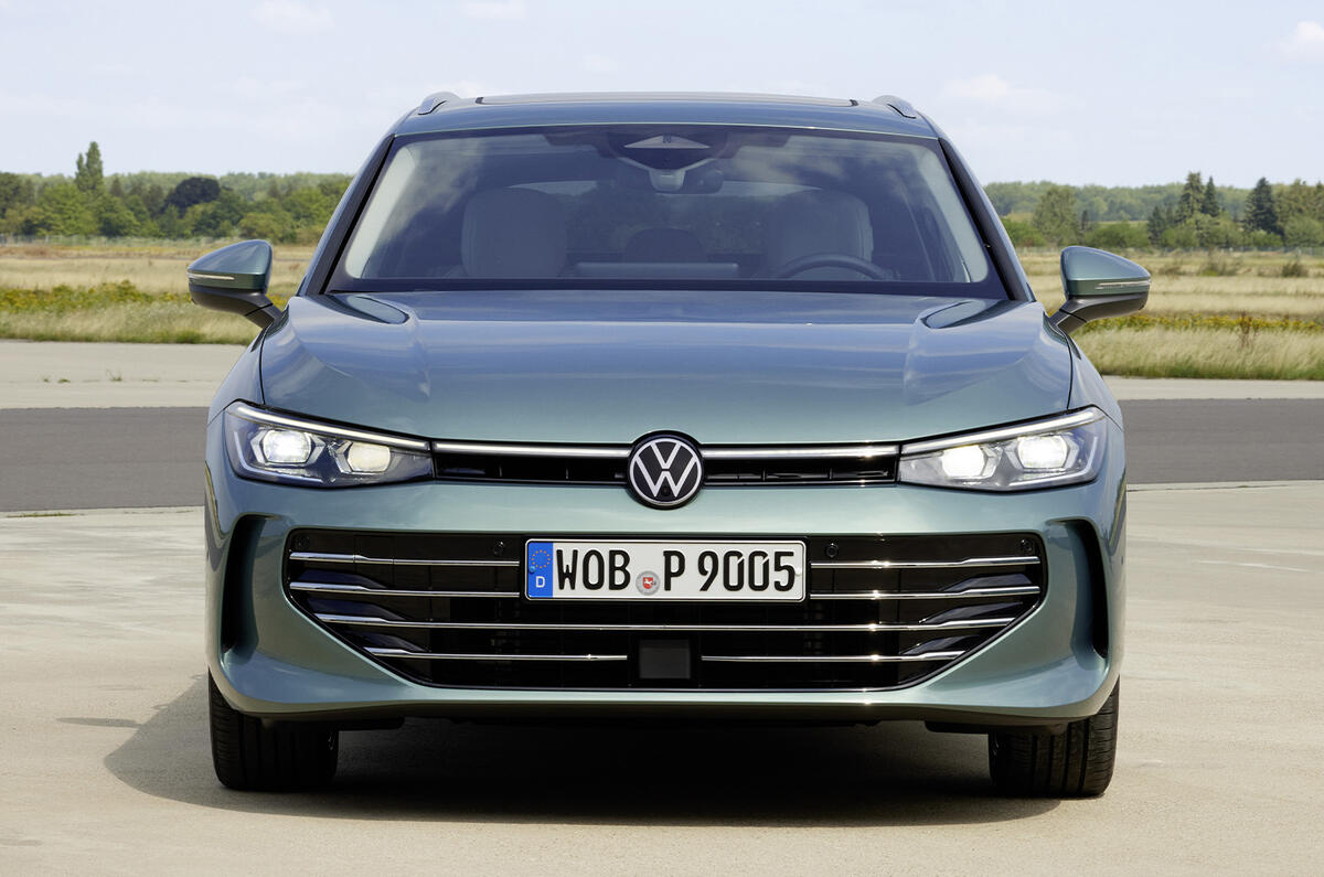 New Volkswagen Passat green front head on New Volkswagen Passat green front head on