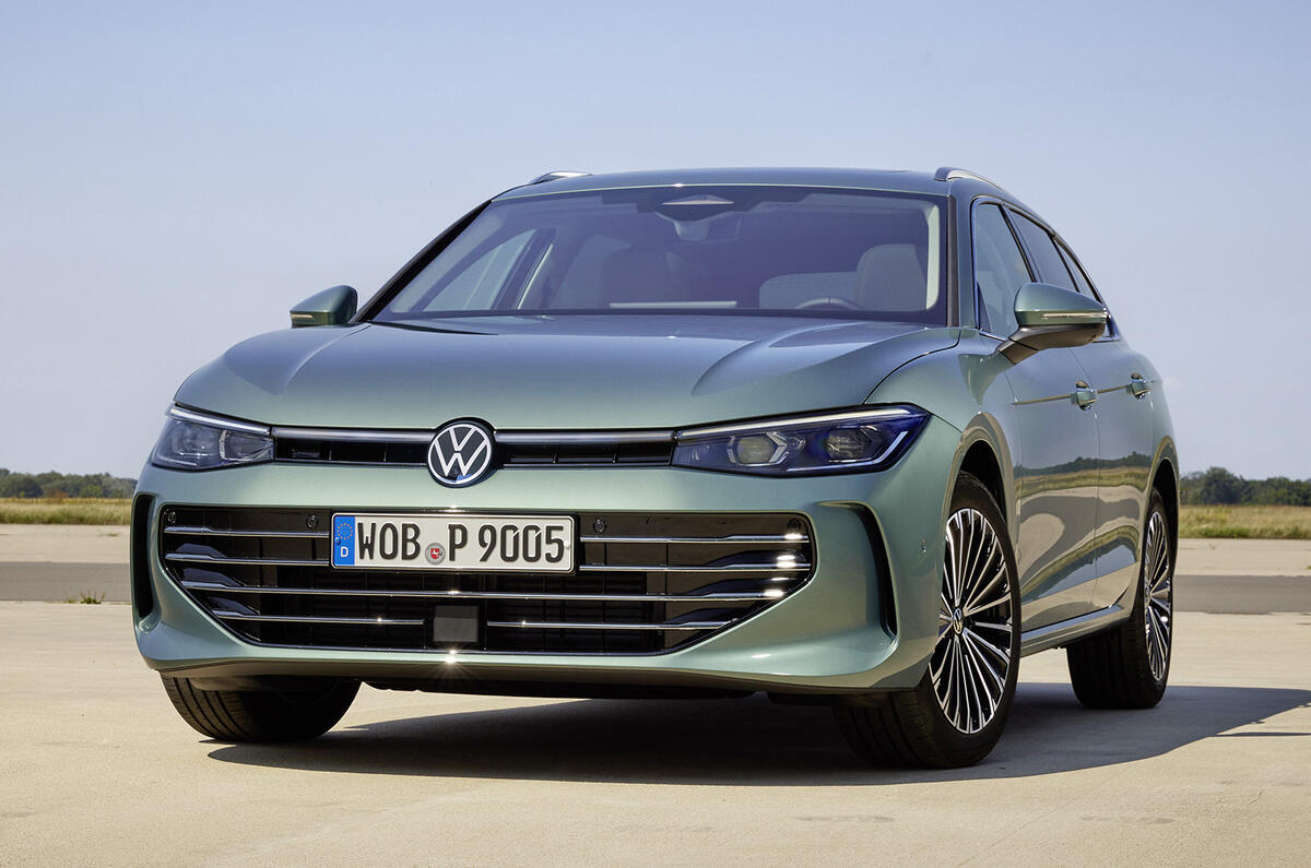 New Volkswagen Passat green head on lights off New Volkswagen Passat green head on lights off