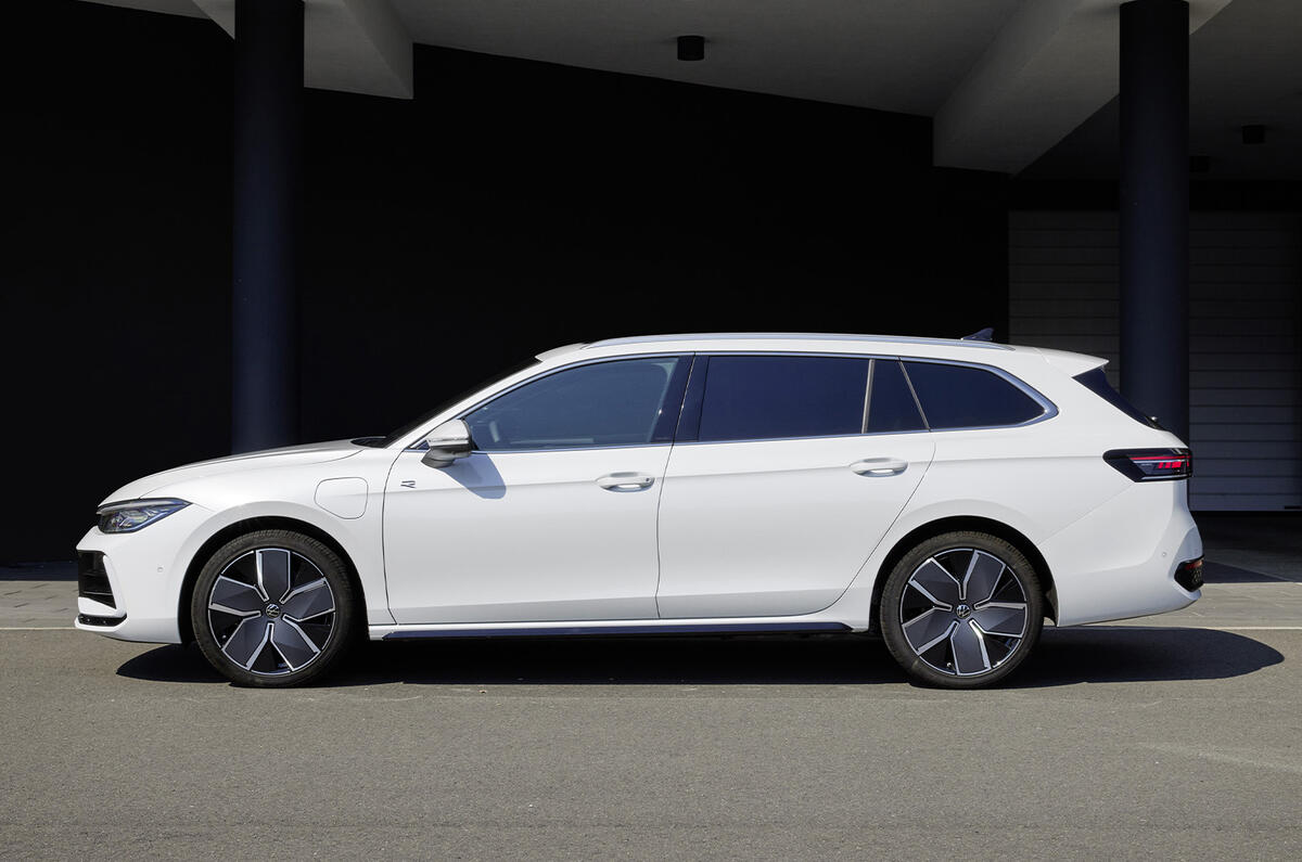New Volkswagen Passat white side New Volkswagen Passat white side