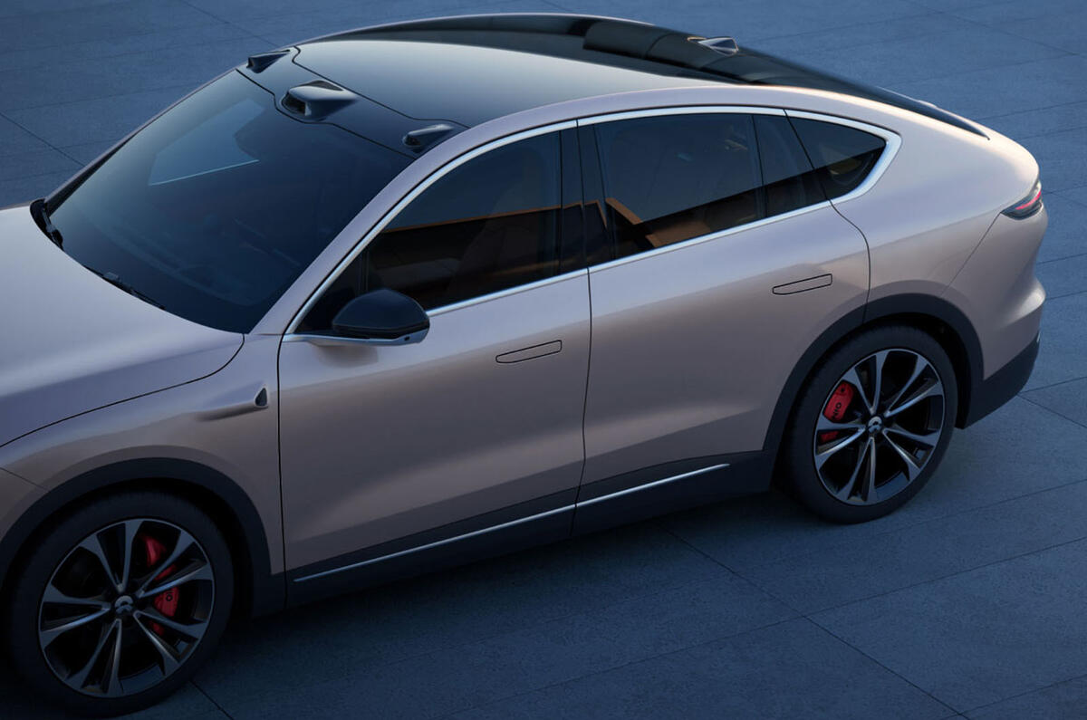 Nio EC7 side three quarter Nio EC7 side three quarter