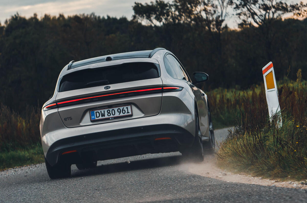 Nio ET5 Touring rear quarter cornering Nio ET5 Touring rear quarter cornering