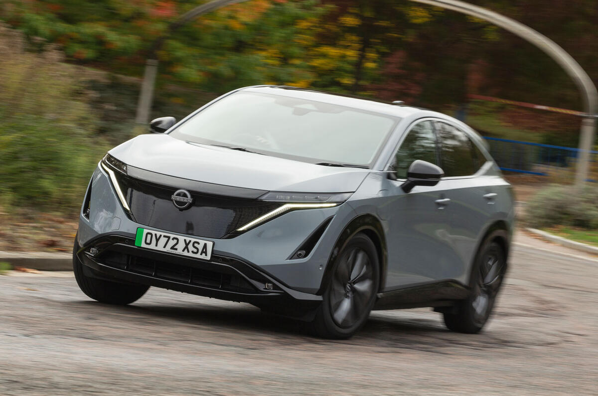 Nissan Ariya 2023 front quarter cornering