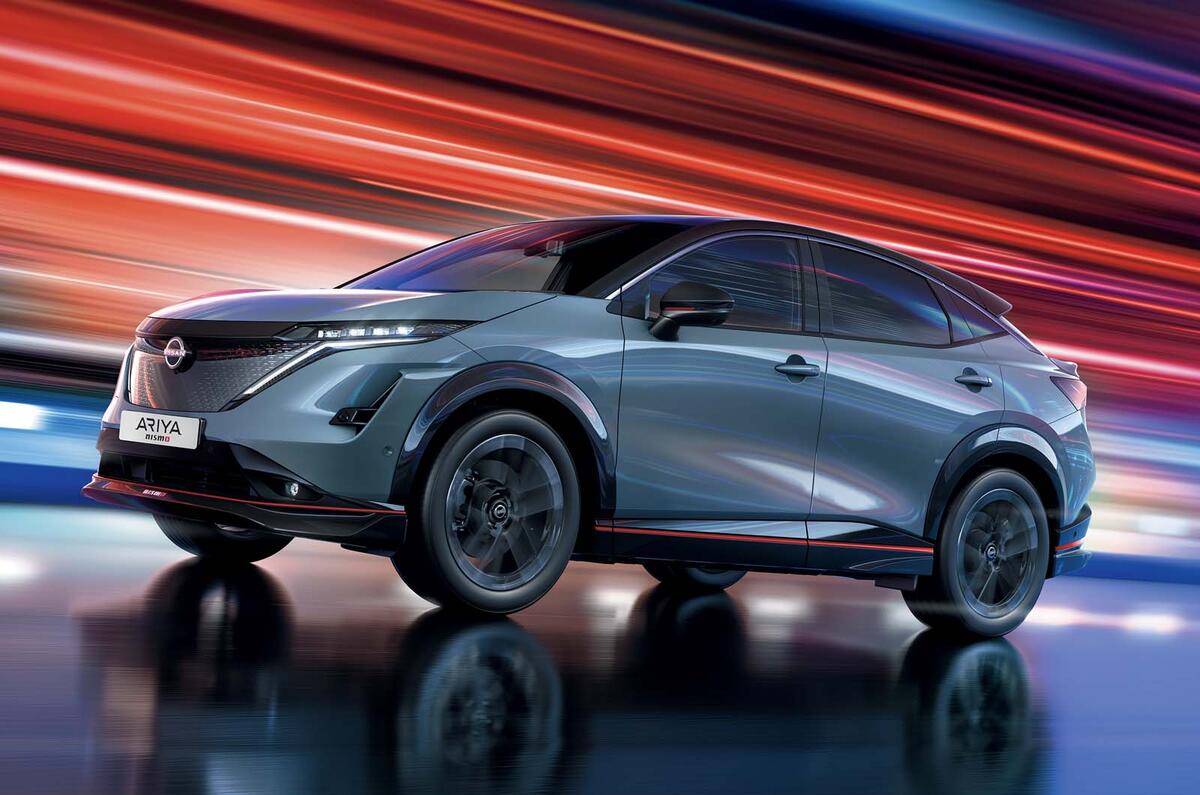 Nissan Ariya Nismo front three quarter Nissan Ariya Nismo front three quarter