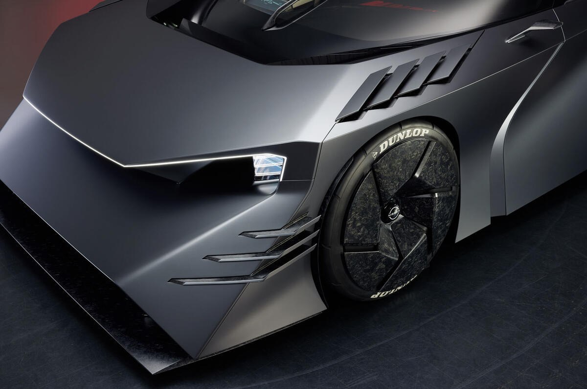 Nissan Hyper Force concept CGI rendering   front wheel arch Nissan Hyper Force concept CGI rendering   front wheel arch