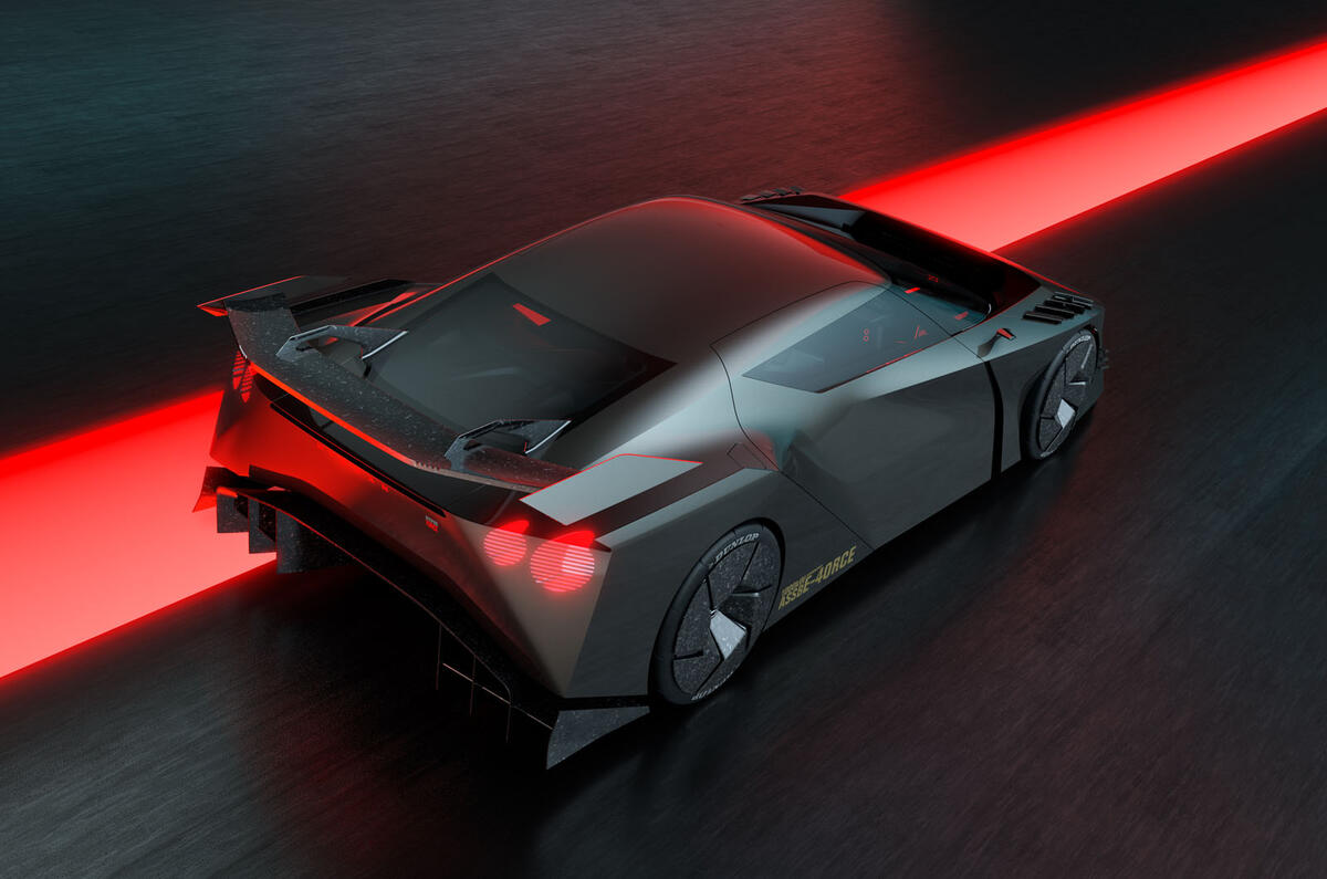 Nissan Hyper Force concept CGI rendering   rear three quarters Nissan Hyper Force concept CGI rendering   rear three quarters