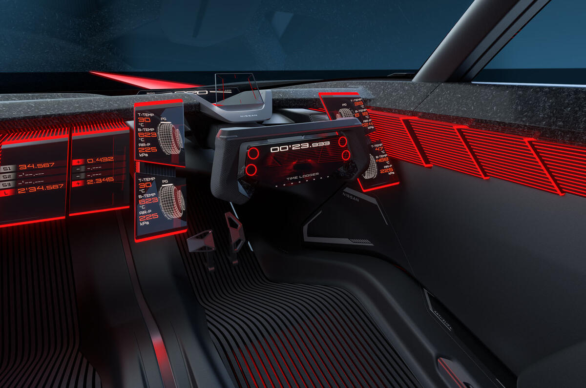 Nissan Hyper Force concept CGI rendering   steering yoke Nissan Hyper Force concept CGI rendering   steering yoke