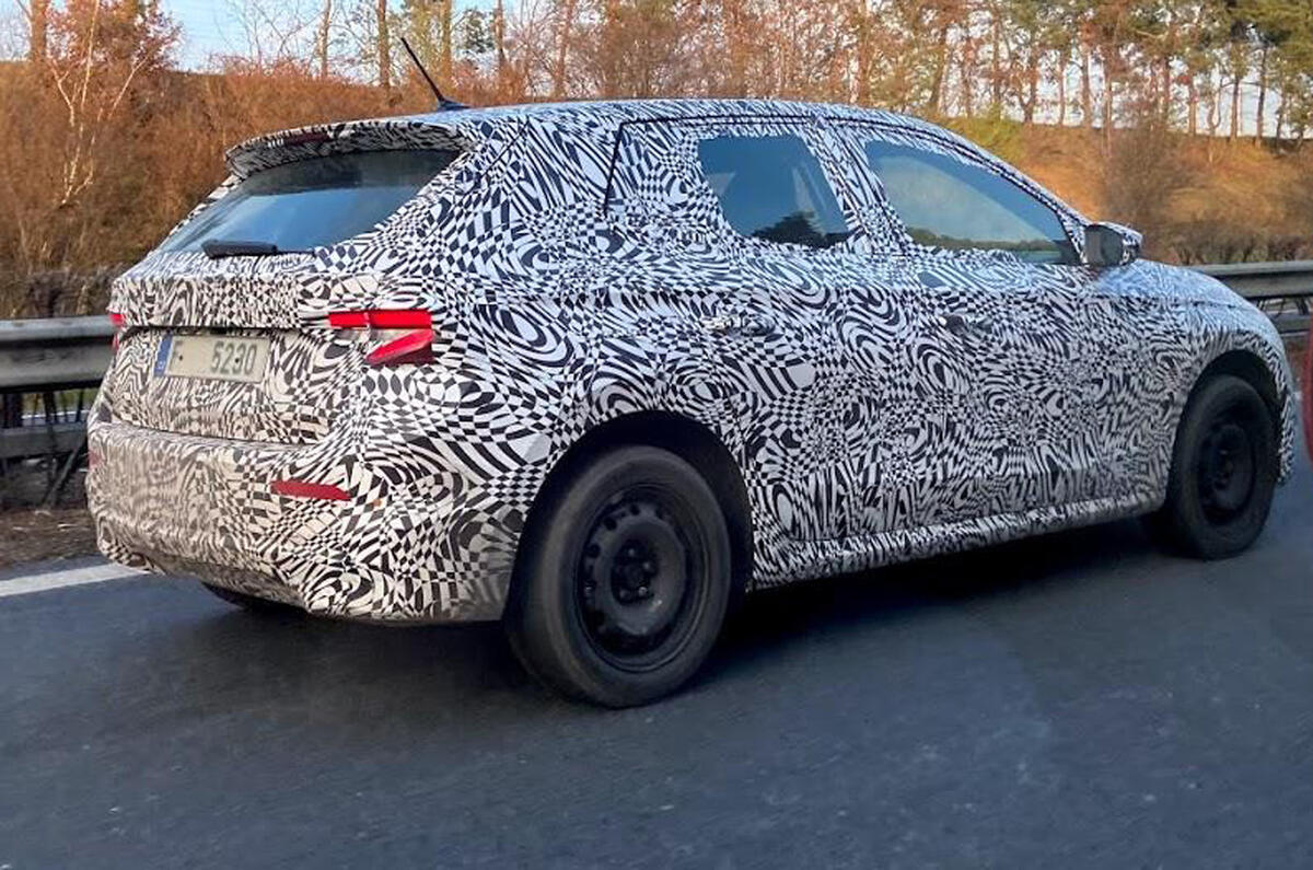2021 Skoda Fabia prototype spy shot 2021 Skoda Fabia prototype spy shot