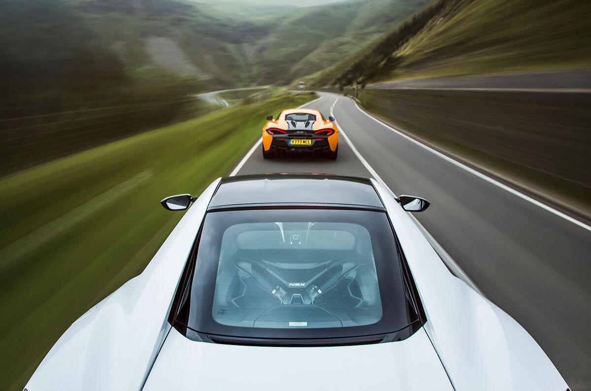 Honda NSX vs BMW i8 vs McLaren 570S: supercars compared