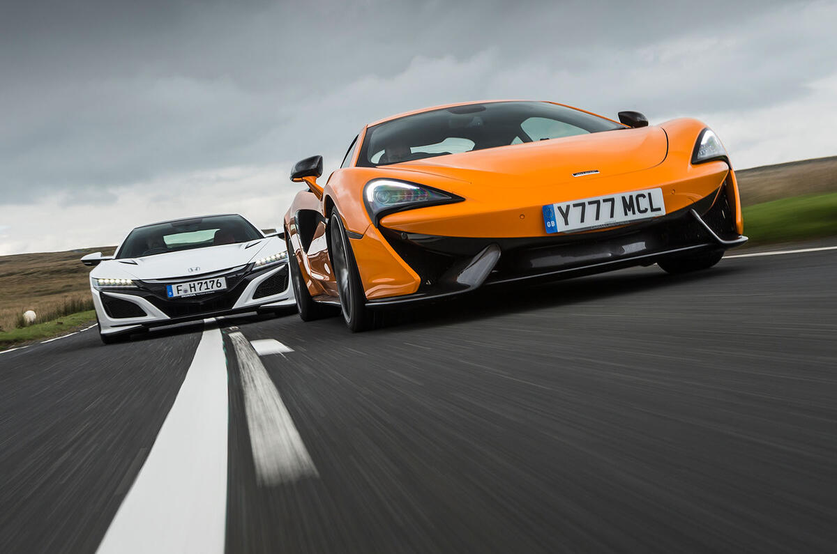 Honda NSX vs BMW i8 vs McLaren 570S: supercars compared