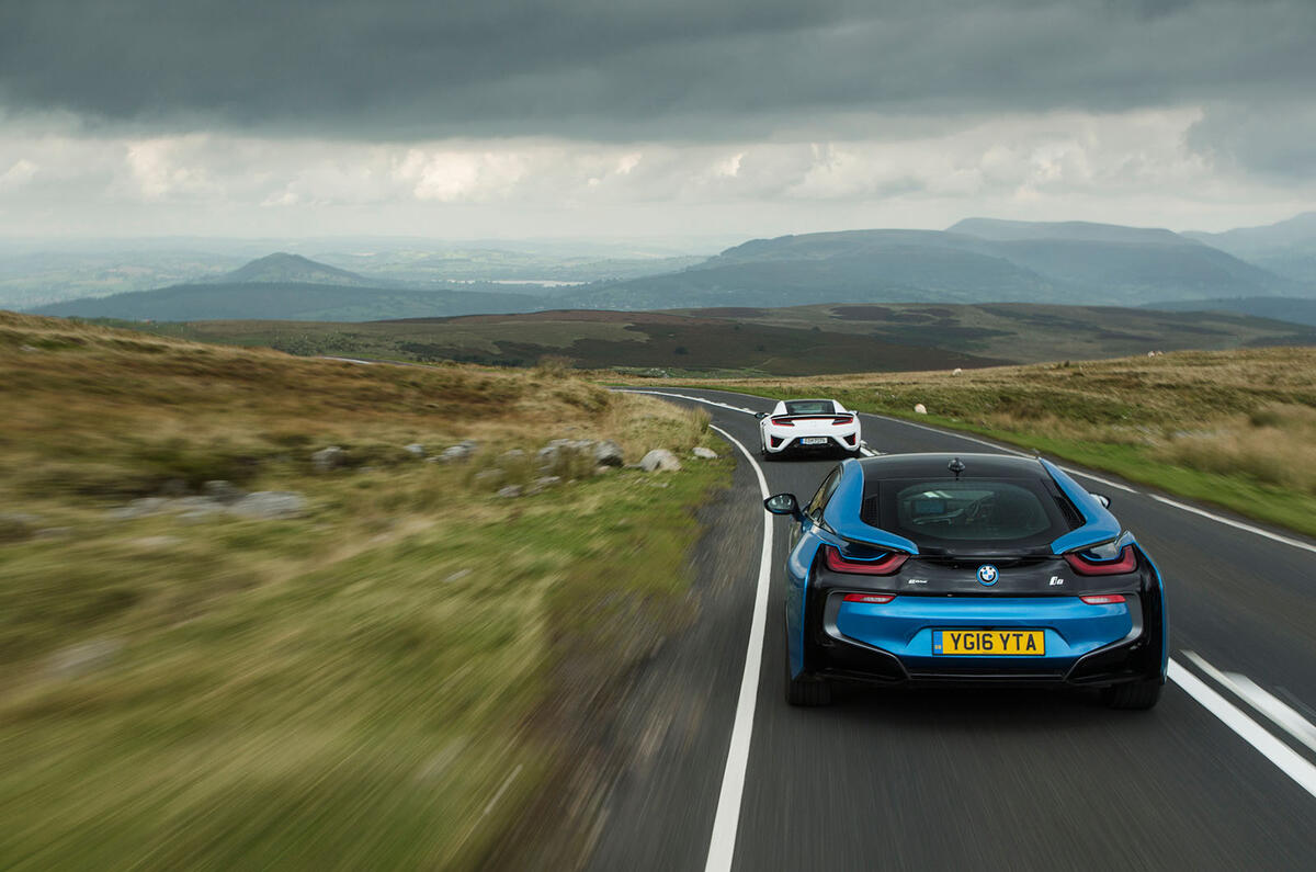 Honda NSX vs BMW i8 vs McLaren 570S: supercars compared