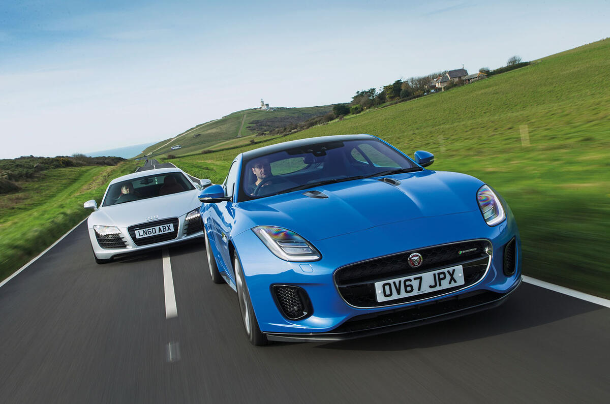 Jaguar F-Type and Audi R8