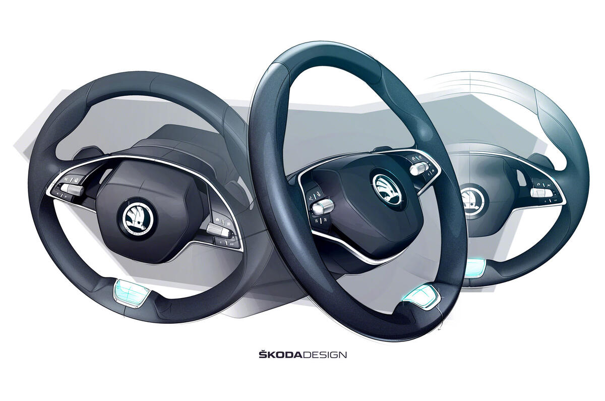 2020 Skoda Octavia - steering wheel sketch