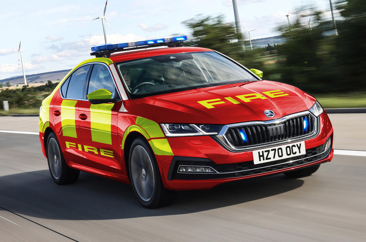 Skoda Octavia fire car