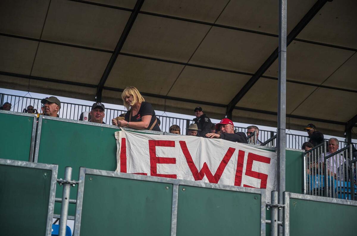 Lewis Hamilton supporters at Silverstone
